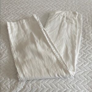 Chico's White 100% Linen Women's Pants Size 1
